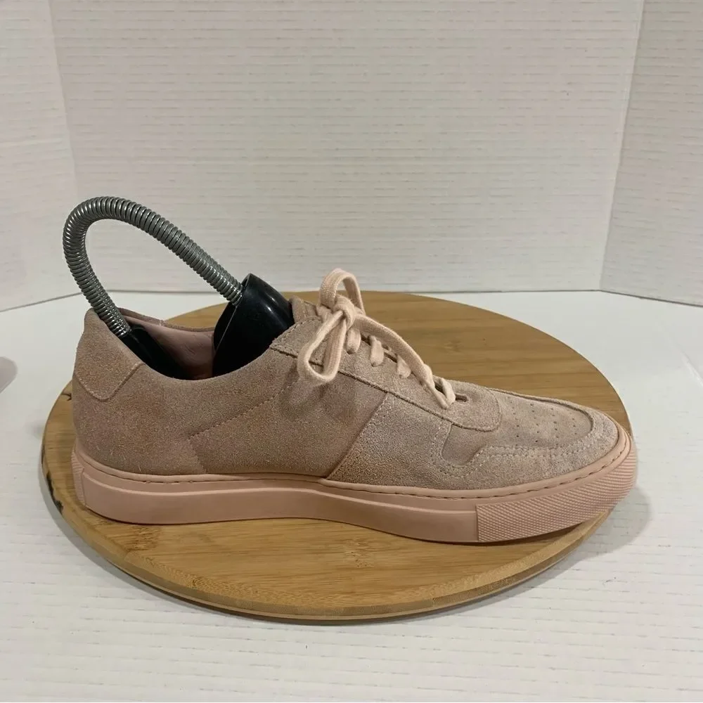 Woman By Common Projects Women’s 38 IT Blush Pink Lace Up Sneakers Shoes Low Top